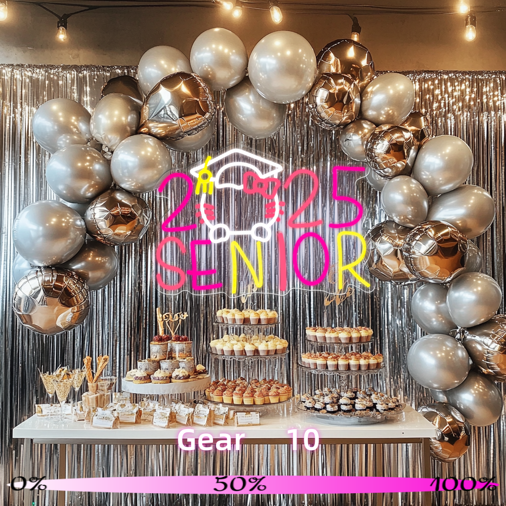 2025 Seniors Neon Sign for Graduation Decorations, LED Light Up Letters Sign Home School College Graduation Party Supplies USB Powered