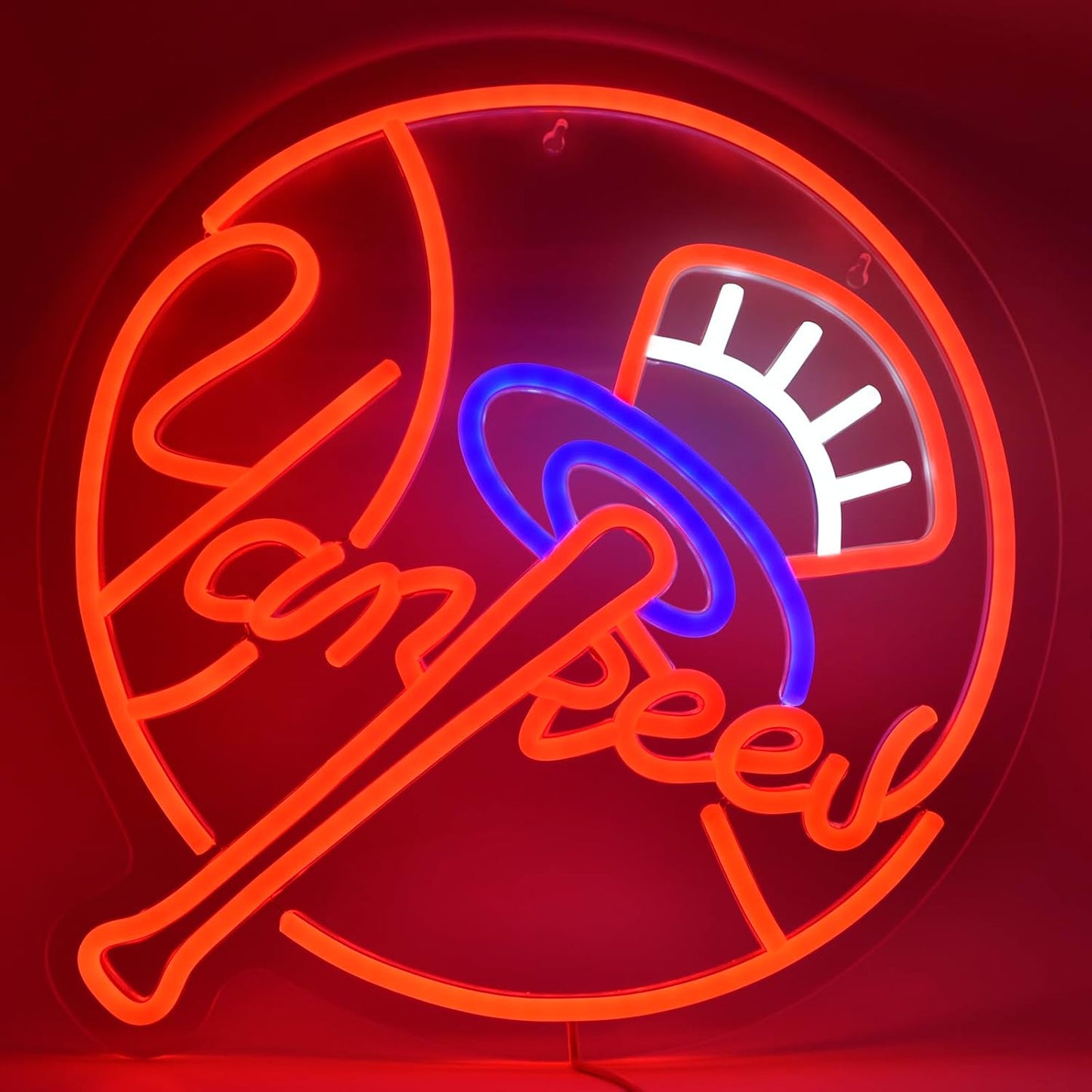 Mllum Baseball Neon Sign for Wall Decor, Dimmable Team LED Neon Light for Fans Bedroom Man Cave Party Bar Birthday Gifts 5v USB Powered