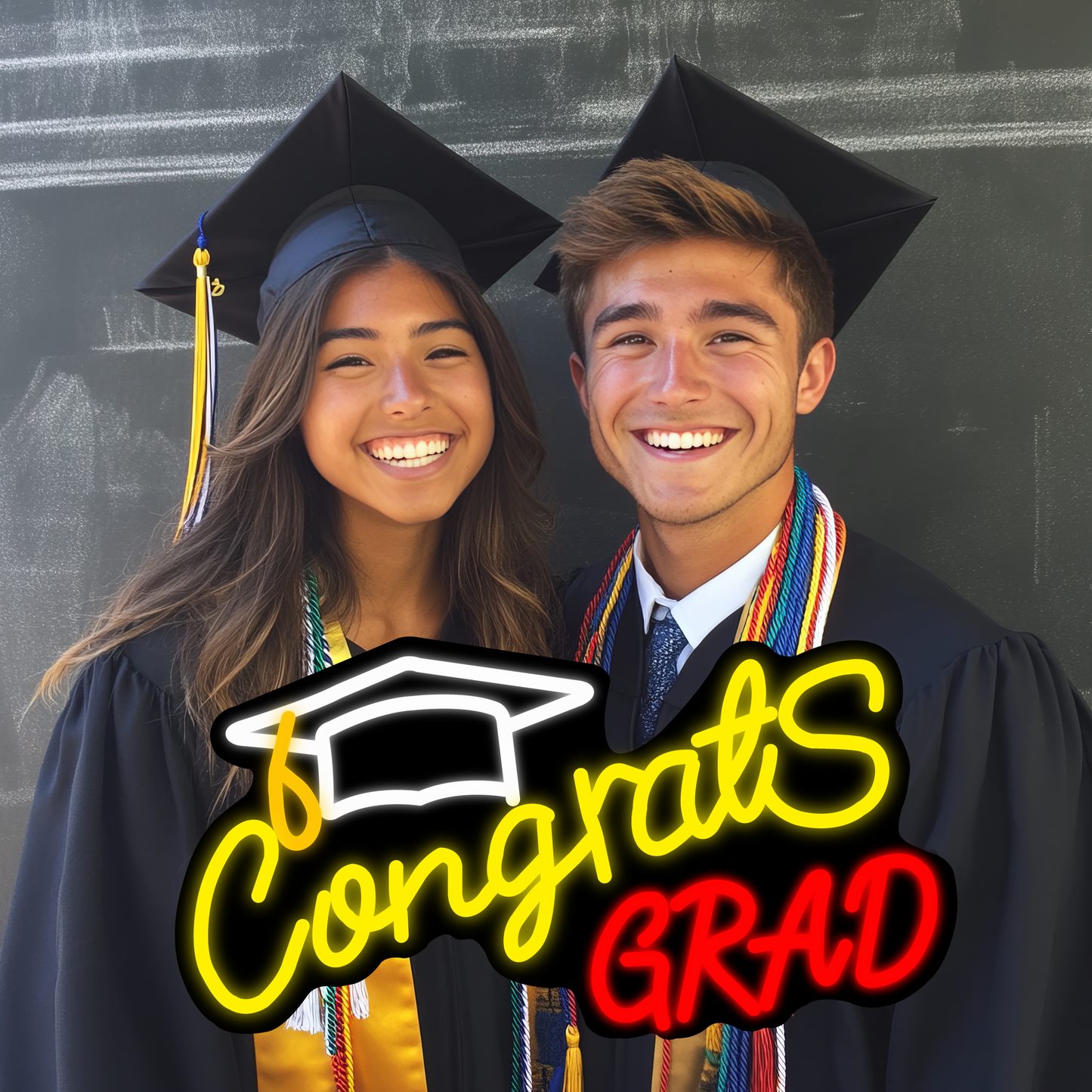 Mllum Congrats Grad Neon Sign with Cap Dimmable LED Light Up Sign Neon Light Background Wall Art Decoration Class of 2025 Celebrations Graduation Party Gifts USB Powered